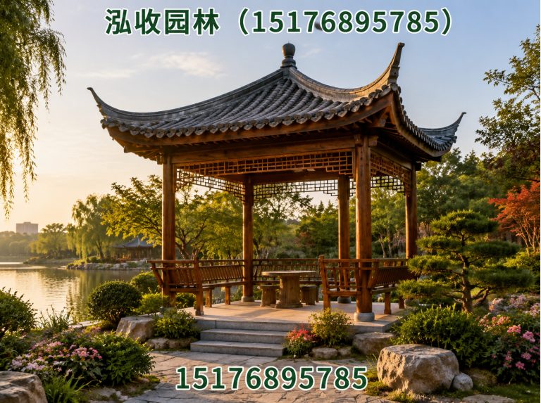 南通防腐木凉亭展示图